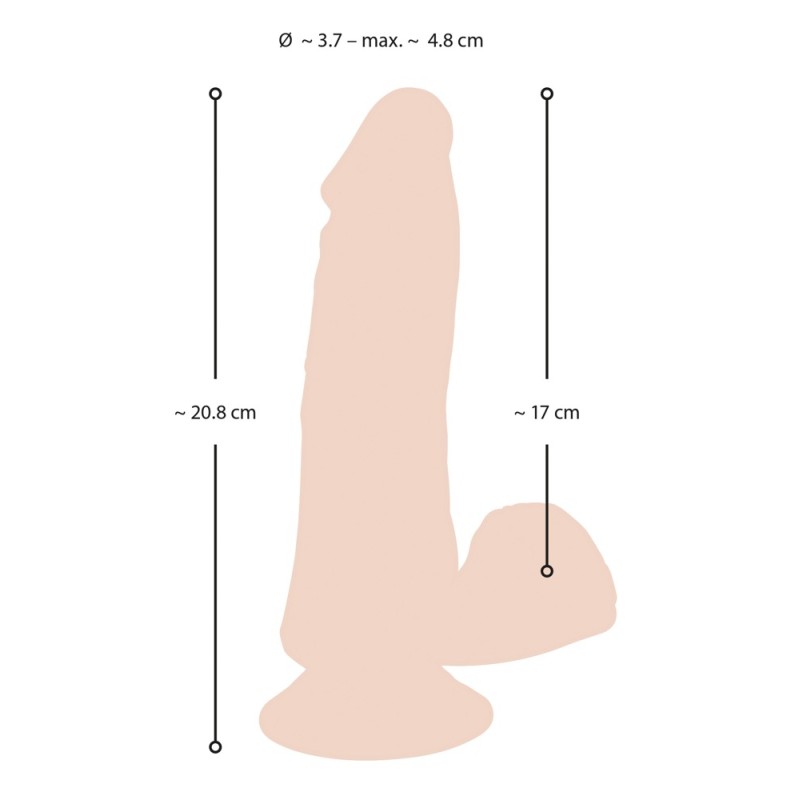 Realistyczne miękkie dildo z przyssawką 20,8 cm